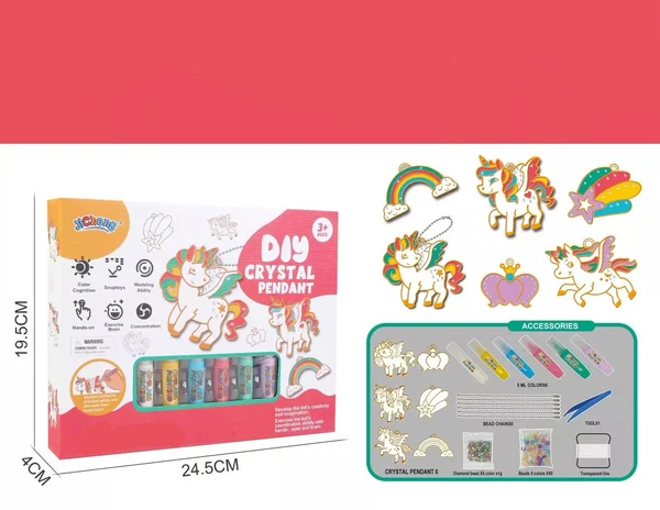 DIY-Kreativset met Kristallen voor Kinderen – 1 kopen, 1 gratis