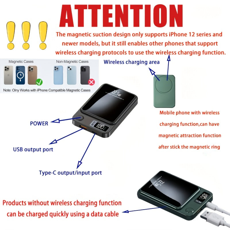 Magnetische Powerbank 10000mAh – Snel en Betrouwbaar