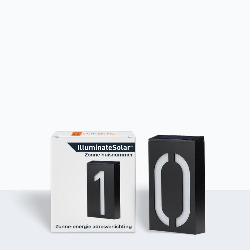 Verlichte Huisnummer met Zonne-energie - SolarSign