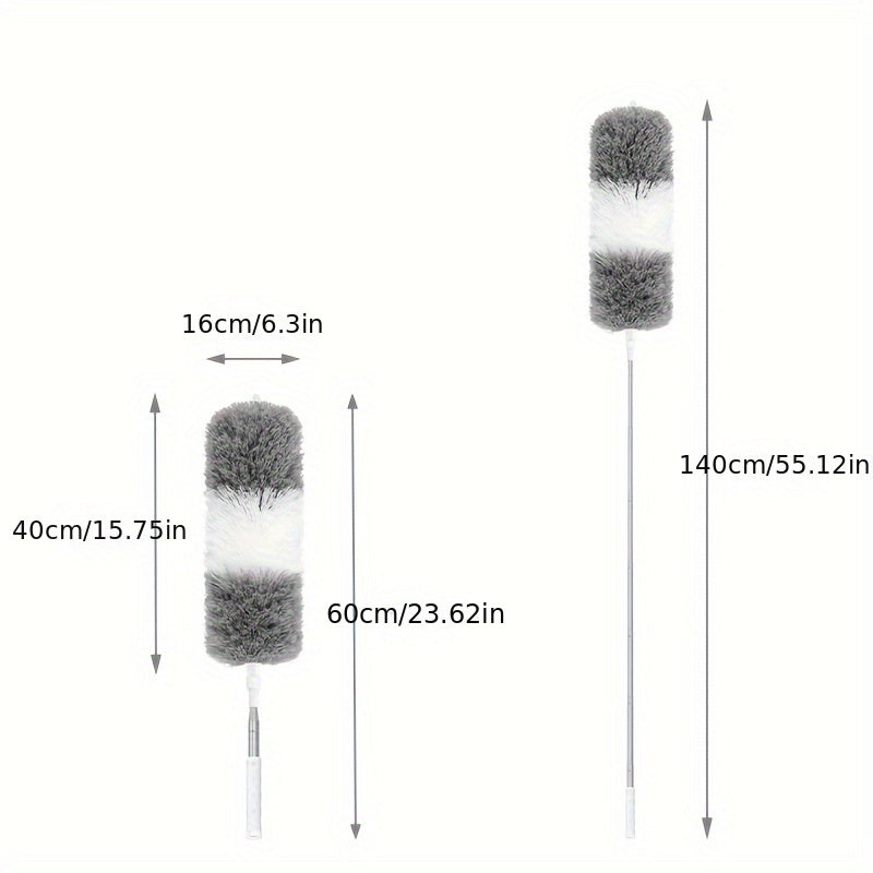 Uitschuifbare Microvezel Plumeau – Wasbaar, Buigzaam en Perfect voor Hoge Plafonds