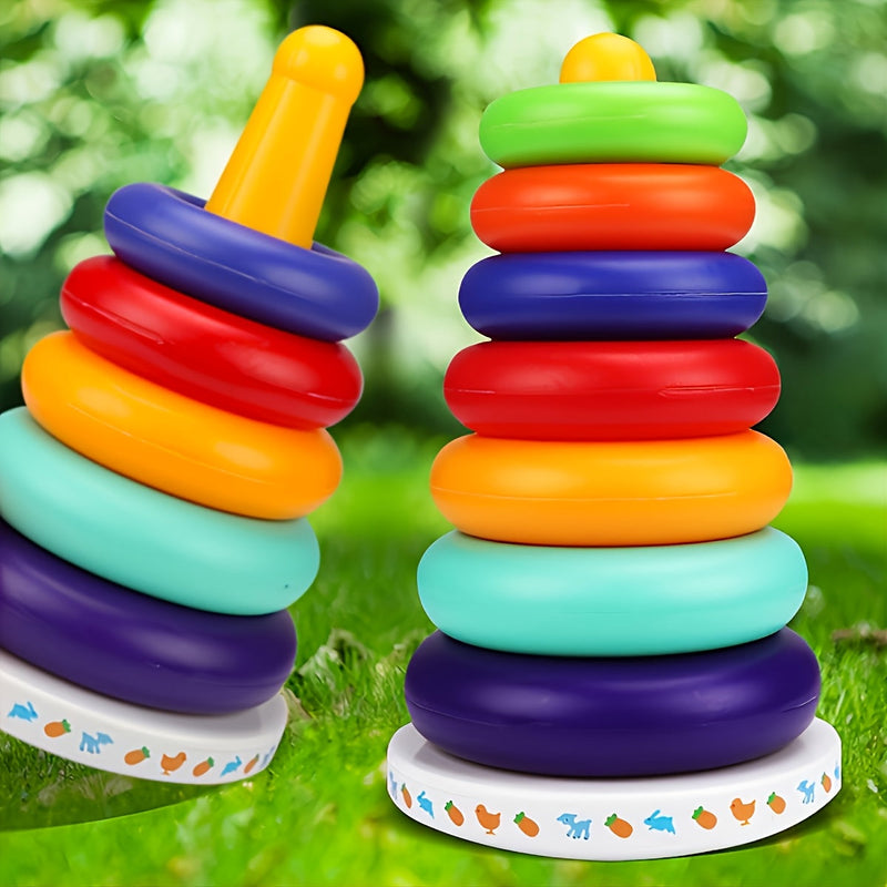 Educatieve Kleurige Regenboog Stacking Toren – Versterk Kleurherkenning en Motoriek