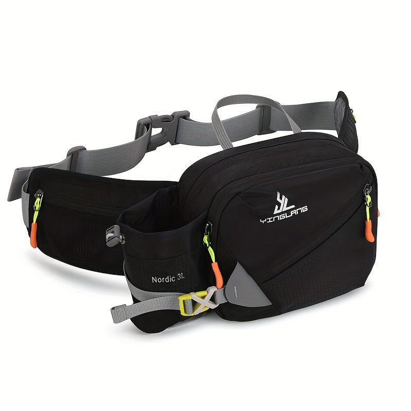 Veelzijdige Hardloop Heuptas met Waterfleshouder – Duurzaam Nylon met Ritssluitingen voor Wandelen en Marathons