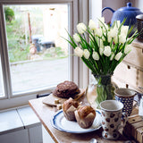 Set van 6 Bundels Kunst Tulpen – UV-bestendig en Realistisch voor Tuin- en Interieurdecoratie