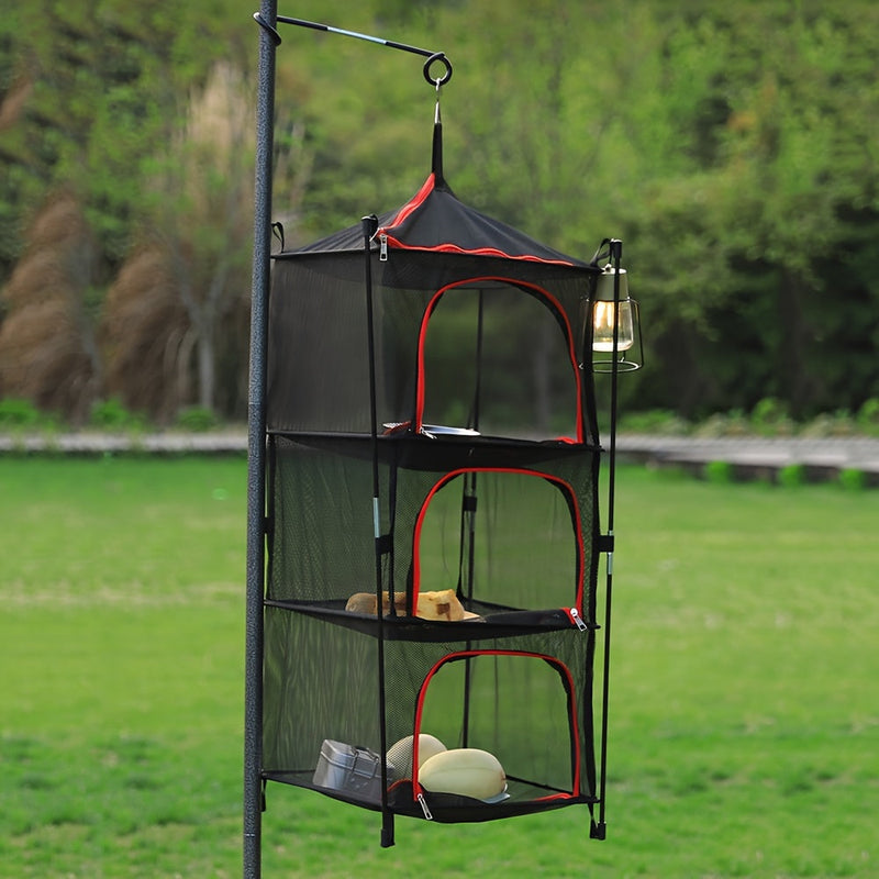 3-laags Camping Opbergrek – Duurzaam, Compact en Handig voor Camping en Buitenactiviteiten