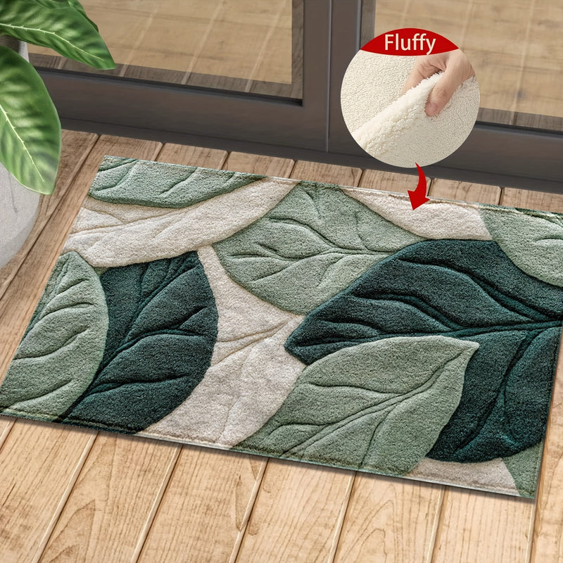 Bladeren Badmat – Absorberend, Pluche en Comfortabel voor de Badkamer