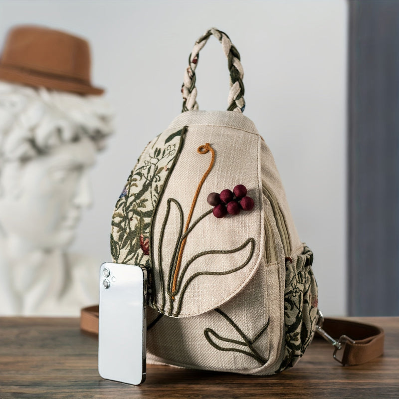 EthnoCharm Borduur Rugzak – Artistiek en Praktisch