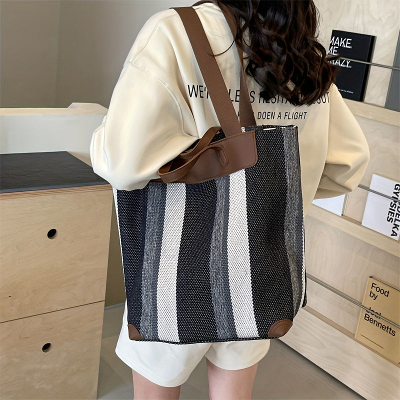 MetroStripe Casual Tote – Functionaliteit en Design