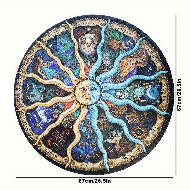 1000-delige Ronde Sterrenbeeld-Puzzel - ZodiacDreams
