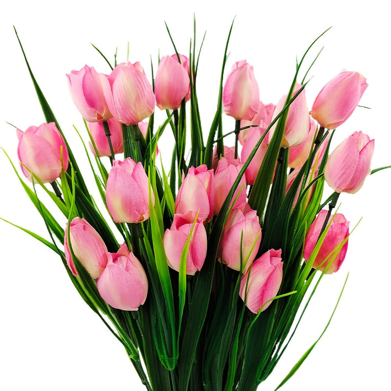 Set van 6 Bundels Kunst Tulpen – UV-bestendig en Realistisch voor Tuin- en Interieurdecoratie