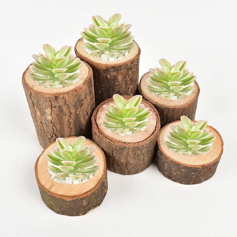 RusticGlow | Ervaar de betoverende sfeer van een set houten kandelaars!