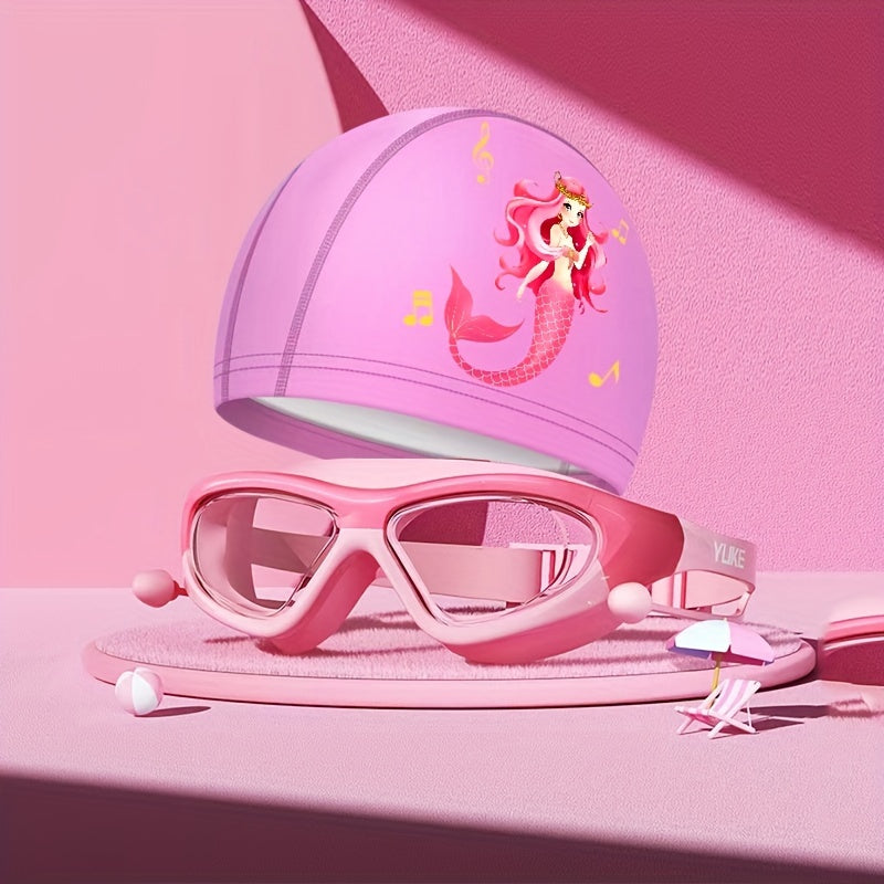 Zeemeermin Zwembril en Badmuts Set voor Kinderen – Comfort & Speelse Bescherming in het Water