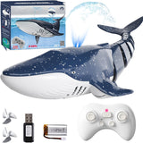 1:18 schaal RC walvishaai met 360° rotatie, 180° flexibiliteit, LED licht opspattende, programmeerbare cruise control - USB oplaadbaar, ideaal voor jongeren' zomer speel en verjaardagscadeau