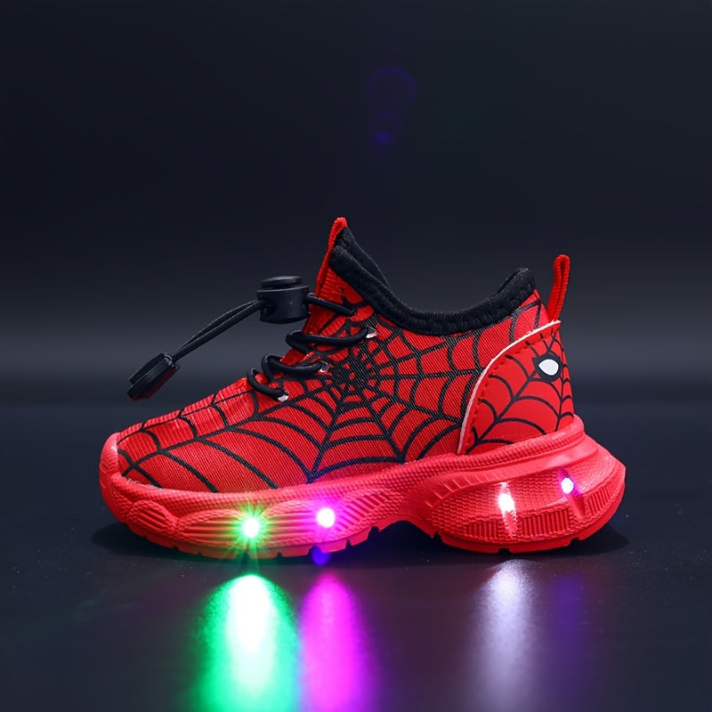 Joris' Spinnenweb Sneakers met LED-verlichting - Voor Speelse Kinderen