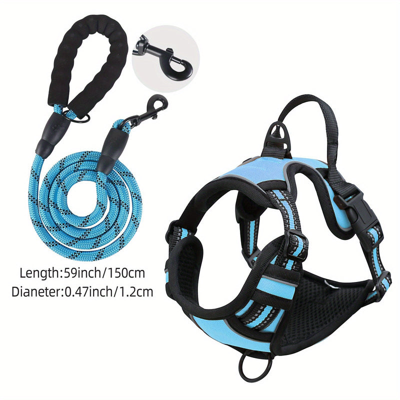 Reflecterend Hondenharnas met Leash Set - Verstelbaar en Veilig voor Wandelen en Training