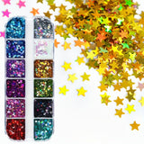 12 Kleuren Sterren Sequins – Glitter Sequins in Lange Doos voor DIY en Scrapbooking