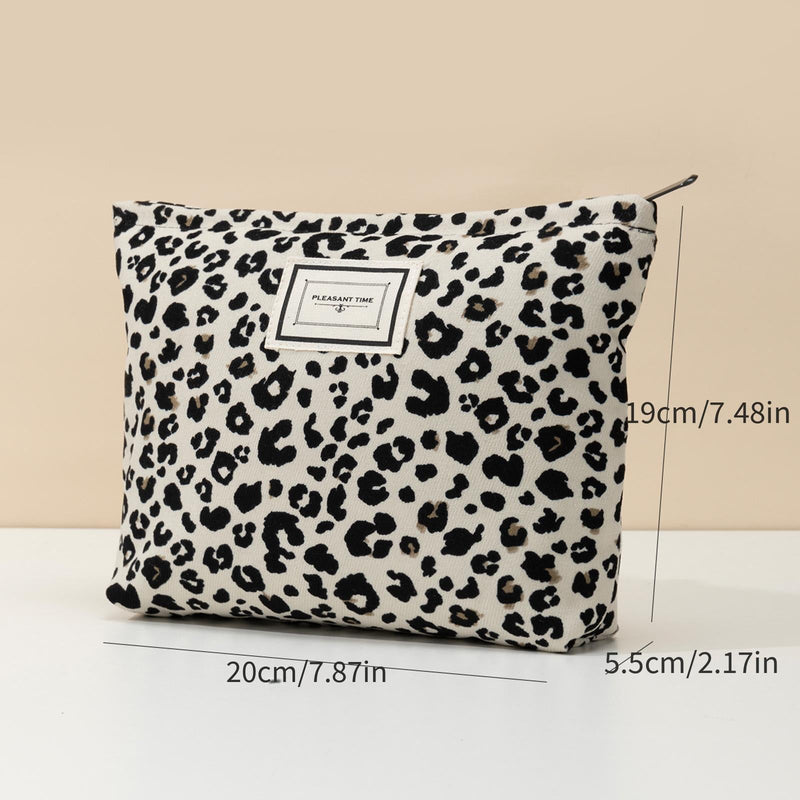 Chic Luipaard Make-up Tas – Compact en Functioneel