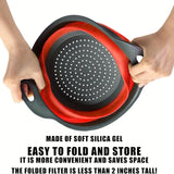 Opvouwbare Siliconen Vergiet Set – Perfect voor Pasta, Groenten en Fruit