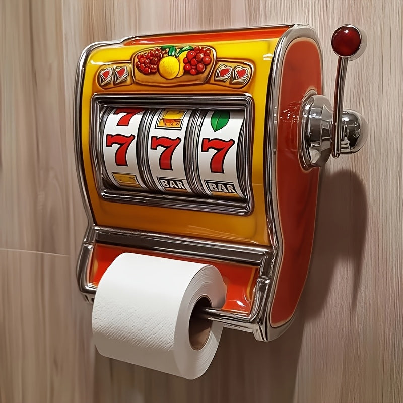 Jackpot Toiletpapierhouder – Gokautomaat Ontwerp & Muurbevestigd