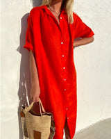 Comfortabele Katoenen Jurk - Ademend en Elegant