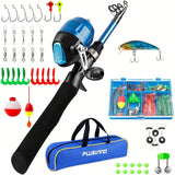 Complete Beginner Telescopische Vissroede & Spoelset met Draagtas en Aasdoos