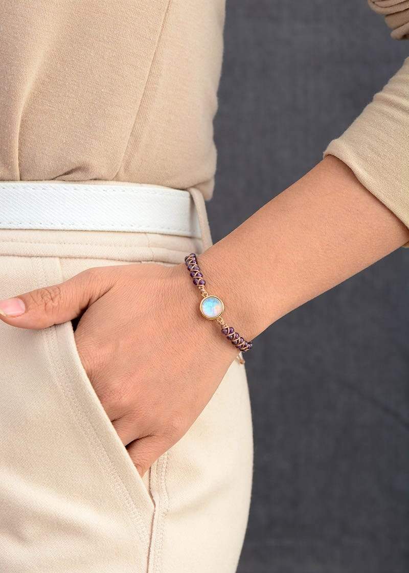 Amethist-Opal Yoga-Armband – Aurielle