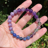 Anti-Angst Amethist, Lepidolith en Lapis Lazuli Armband - Aurora