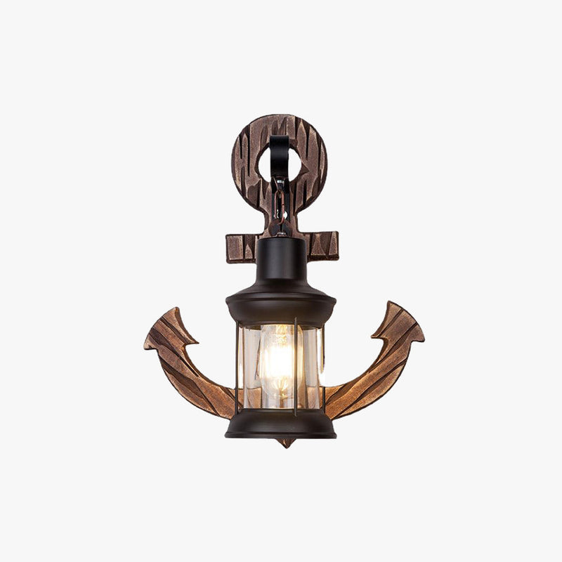 Houten Anker LED-Wandlamp – Nautica