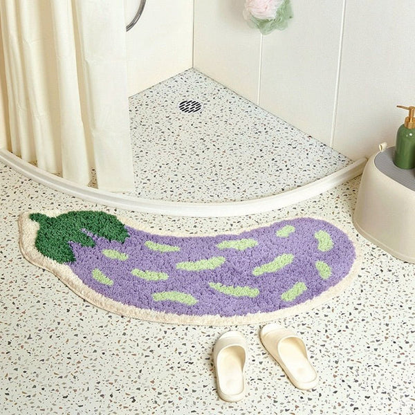 Antislip Badmat met Bananen- of Aubergine-Design - ZestPad