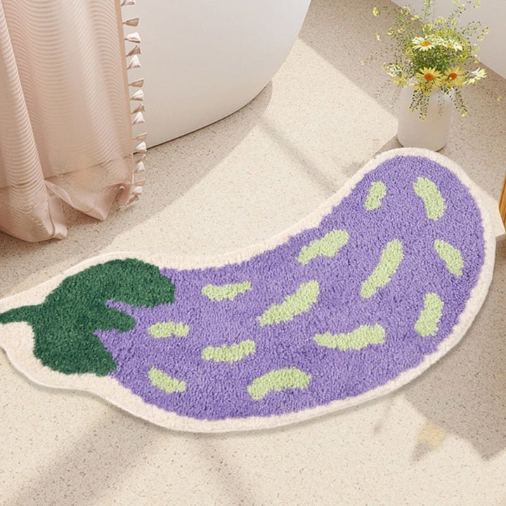 Antislip Badmat met Bananen- of Aubergine-Design - ZestPad
