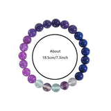 Anti-Angst Amethist, Lepidolith en Lapis Lazuli Armband - Aurora