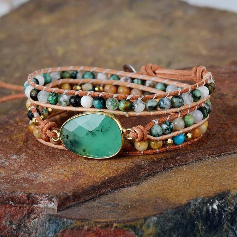 Kalmerend Jade-Wickelarmband – Elina