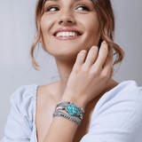 Turquoise Genezing en Bescherming Wikkelarmband - Selina