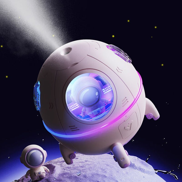 Draagbare astronauten-luchtbevochtiger met nachtlampje & aroma-diffuser – AstroMist