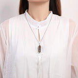 Stijlvolle Kristal- en Levensboom Edelsteenketting – Elara