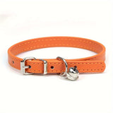 Verstelbare Kattenhalsband met Bel – Duurzaam Kunstleer en Veiligheidsbuckle voor Katten van Alle Maten