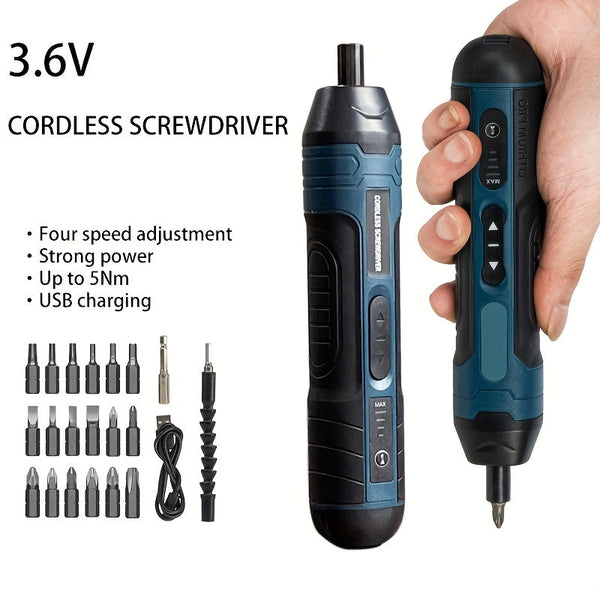 3.6V Lithium Accu Schroevendraaier Set – Compact en Gebruiksvriendelijk