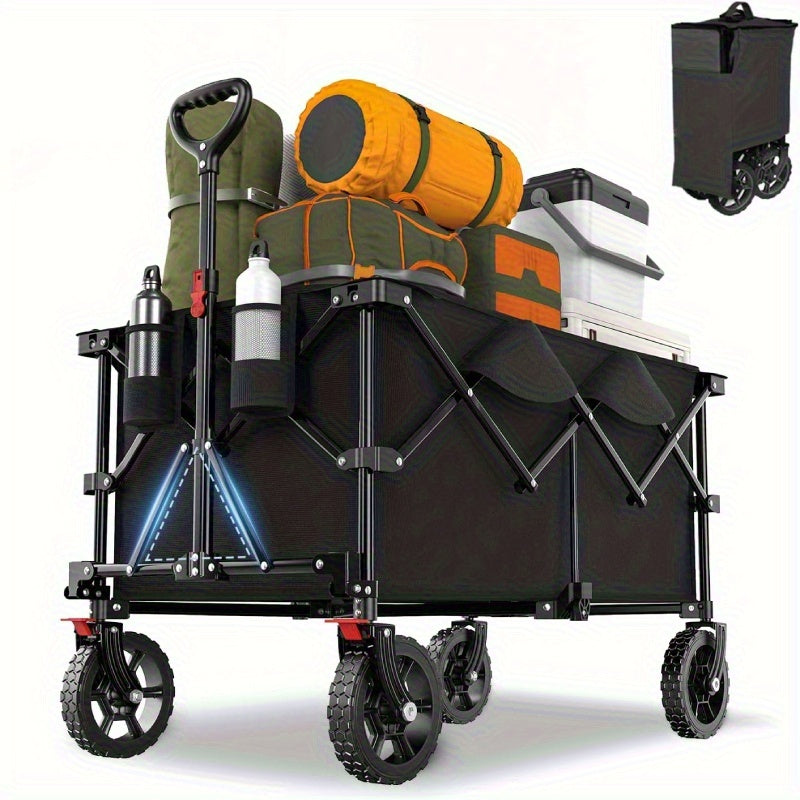 RuggedTrail Opvouwbare All-Terrain Kar – 200L Capaciteit en 200kg Belastbaar