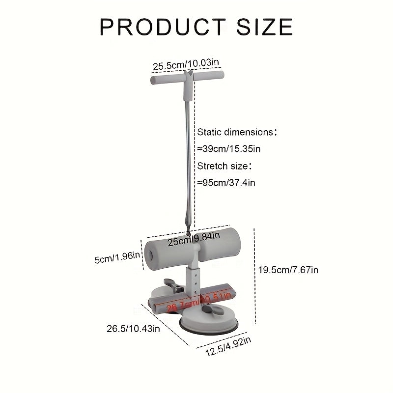 Verstelbare Sit-Up Assistent met Dubbele Zuignappen – Ideaal voor Thuisfitness en Core Training