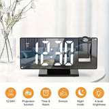 Digitale Spiegel Wekker met Projectie – Groot LED Display en Multifunctionele Alarmfunctie