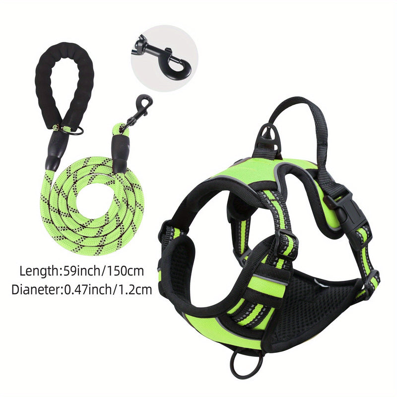 Reflecterend Hondenharnas met Leash Set - Verstelbaar en Veilig voor Wandelen en Training