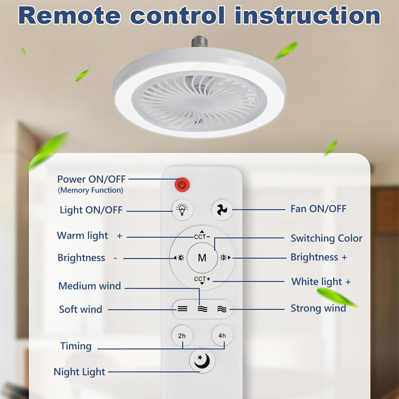 LED Slimme Ventilatorlamp – Dimbaar en Stil