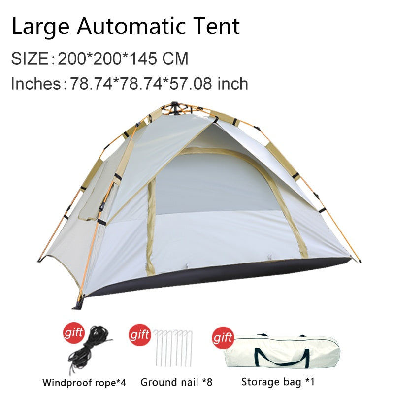 Snelle Opzet 4-Persoons Camping Tent – Ademend en Winddicht Schuilplaats