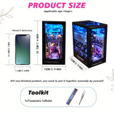 Cyberpunk DIY Cabin Kit – 3D Model voor Woningdecoratie met Verlichting