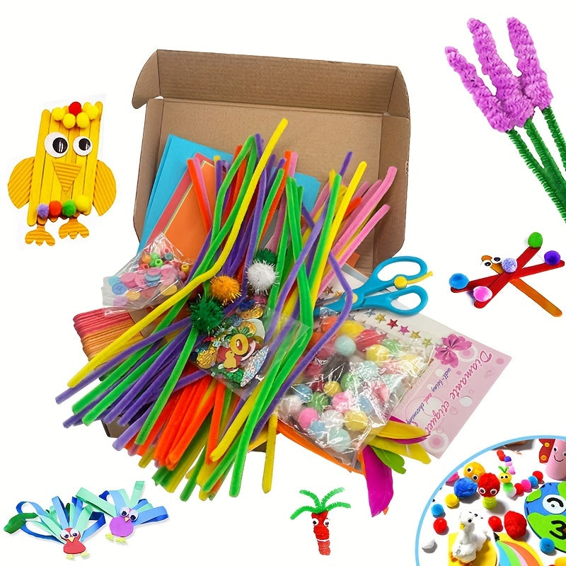 Creatieve DIY Knutselset voor Kinderen – Educatief Speelgoed met Diverse Materialen