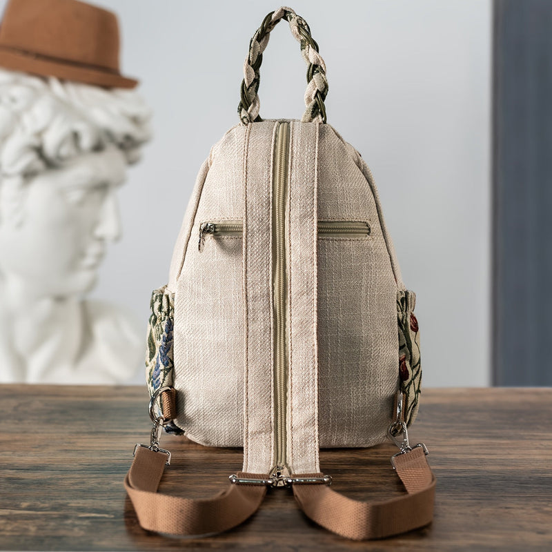 EthnoCharm Borduur Rugzak – Artistiek en Praktisch
