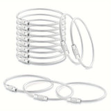 Stalen Kabel Keychains Set – Duurzame Sleutelhangers voor Reizen en Buitenactiviteiten