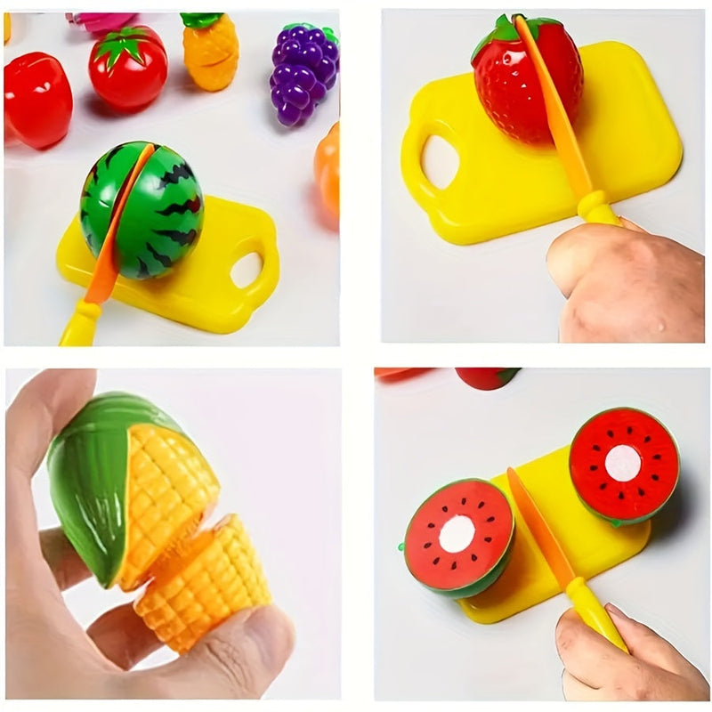 Educatieve Snijset met Voedsel, Fruit en Groenten – Perfect voor Vroeg Leren en Rollenspel