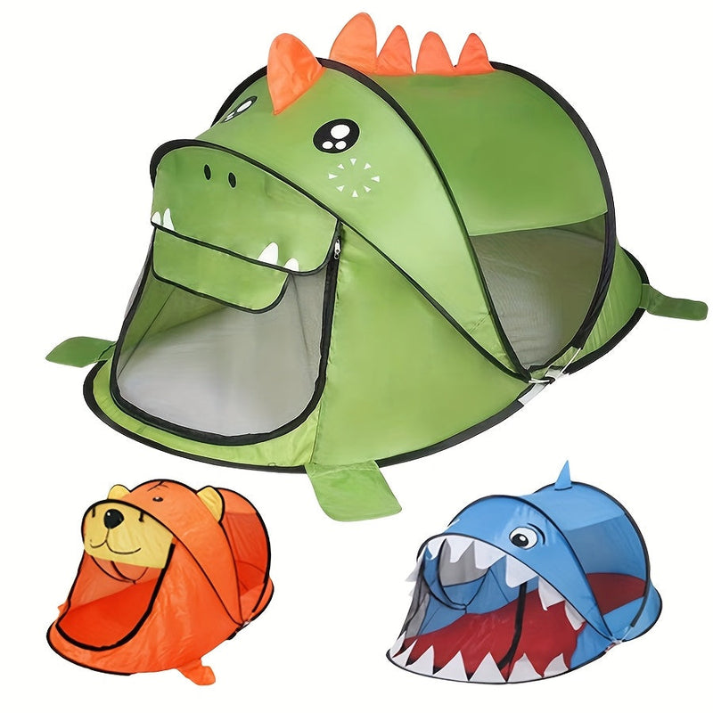 Kinderen Dinosaurus, Haai & Beer Pop-Up Speeltent Set met UPF 50 – Ademend & Draagbaar voor Baby's & Peuters