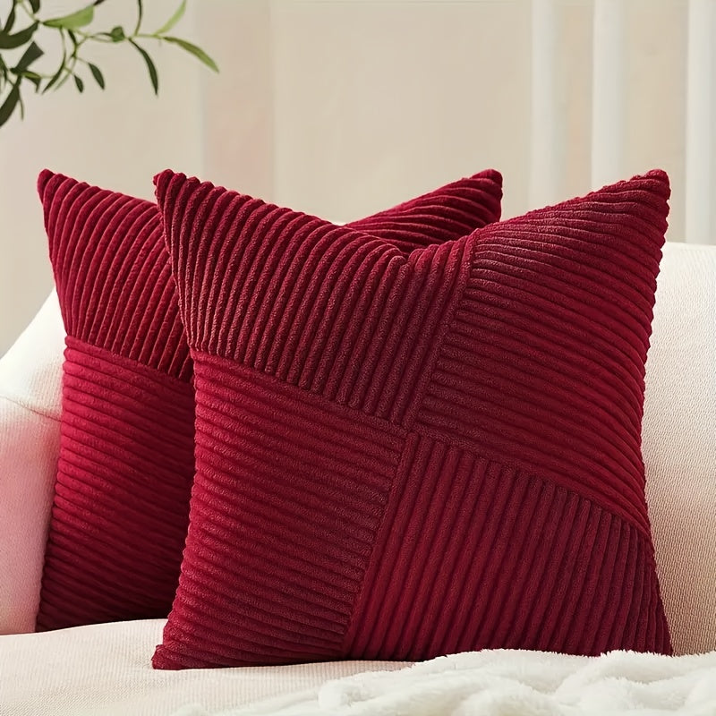 2-delige Bohemian Stijl Corduroy Kussenhoezen – Zacht en Stijlvol voor Sofa en Bed