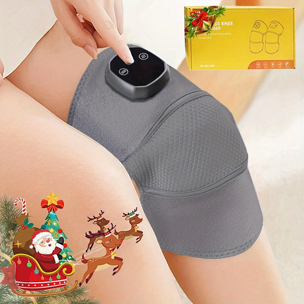 Draadloze Knie- en Beenmassager met Warmtefunctie – Verstelbare Compressie voor Optimale Pijnverlichting
